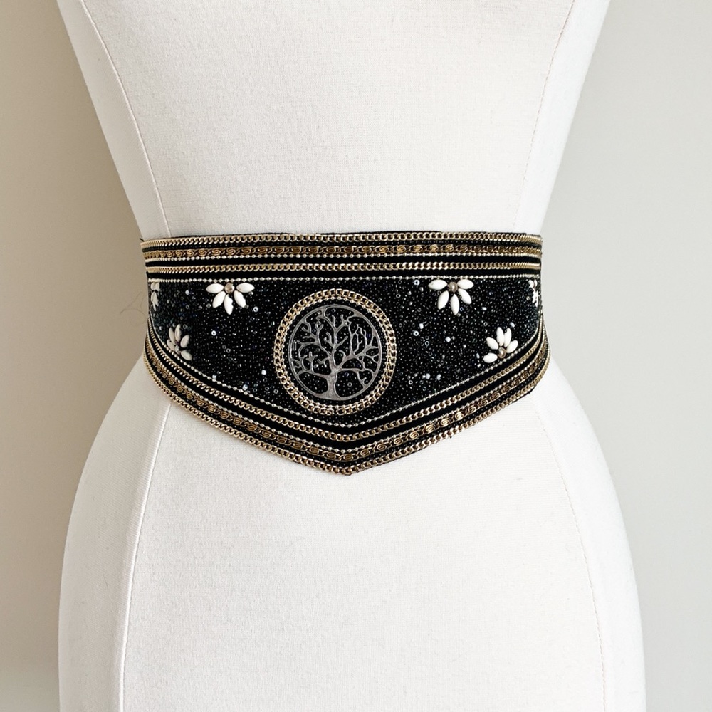 Mandy Western Gypsy Boho Belt 2533 Black